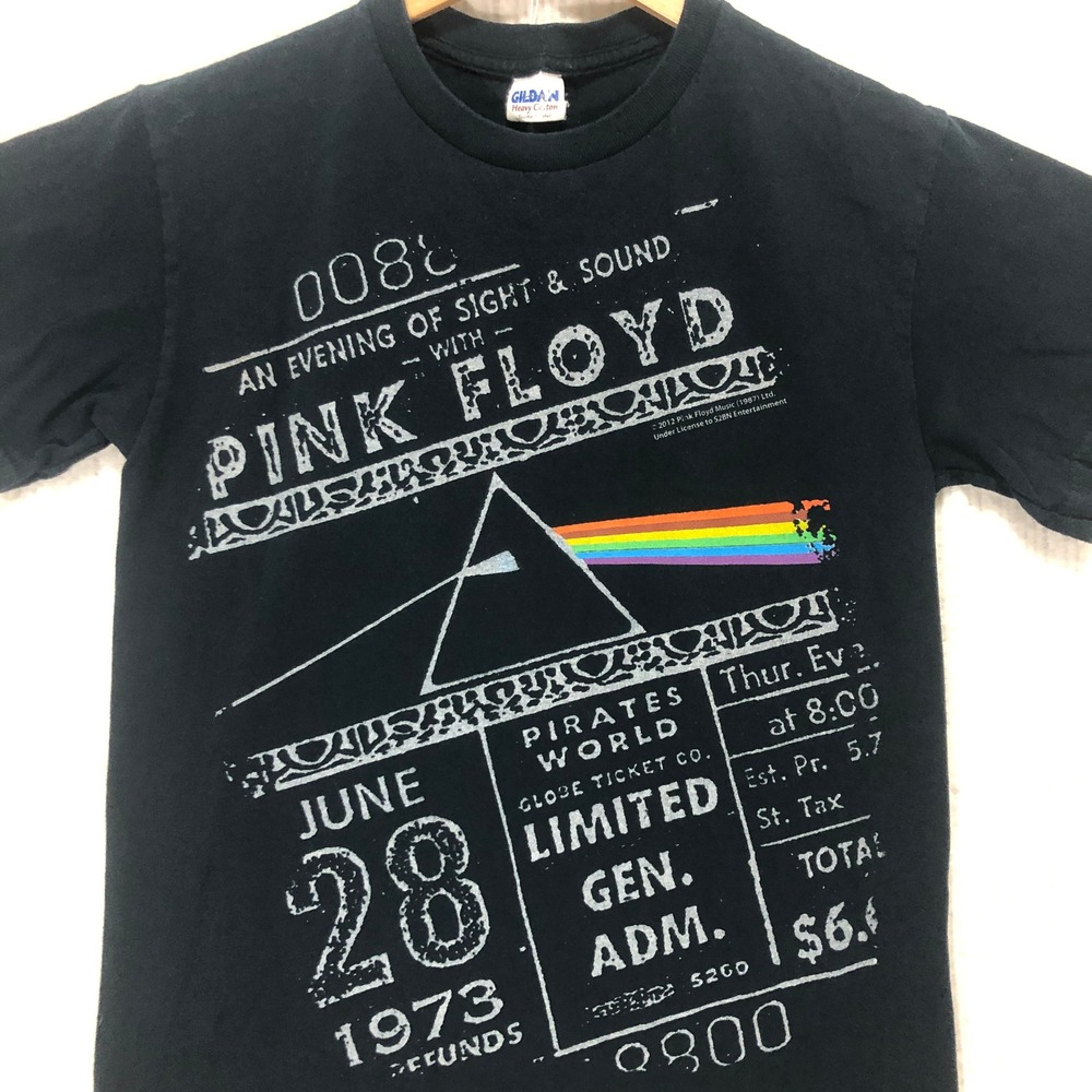 Pink Floyd T-Shirt Dark Side of the Moon Graphic Tee Concert Gildan Size Medium